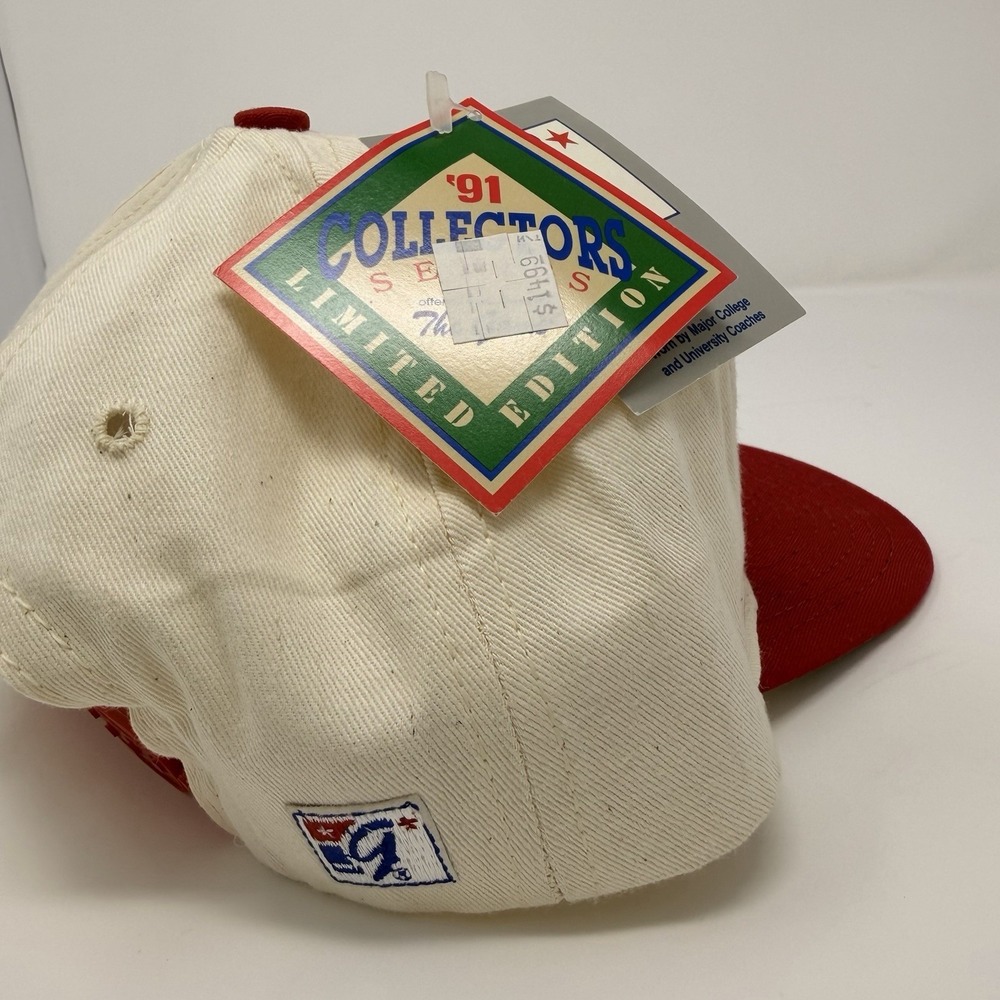 Vintage 1991 Cincinnati Reds‎ Snapback Hat The Game Cream Red NWT Limited - Picture 15 of 16